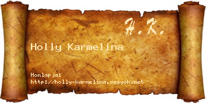Holly Karmelina névjegykártya